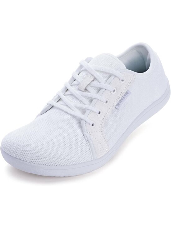 Shoes - Women's White Minimalist Barefoot Shoe Zero Drop Sole Wide Width Fashion Sneaker